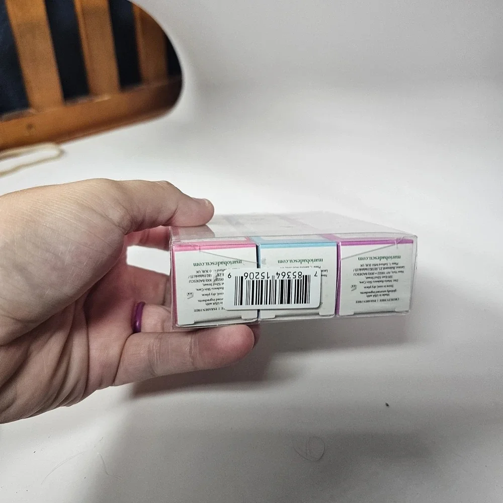 NIB Mario Badescu Skin Care Lip Balm Set Watermelon Basil  Acai Vanilla